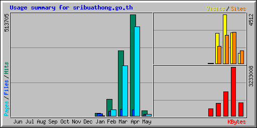 Usage summary for sribuathong.go.th